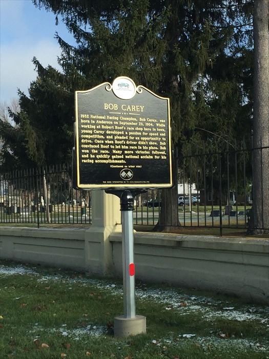 Bob Carey Memorial Marker in Anderson Indiana 2016